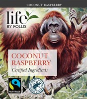 Kokos Hallon, Svart te, Life by Follis Rainforest Fairtrade, 6 x20pås